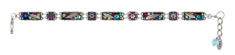 3142-MC Botanical Bar Bracelet-Multicolor