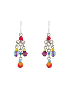 6419-MC Short Delicate Earrings-Multicolor