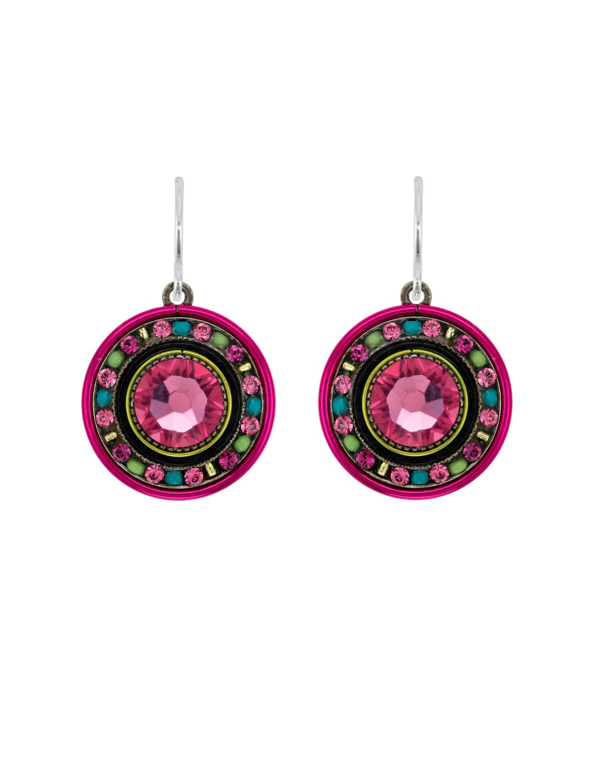 6634-ROSE La Dolce Vita Round Earrings-Rose