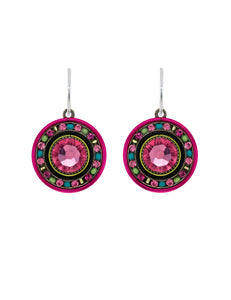 6634-ROSE La Dolce Vita Round Earrings-Rose