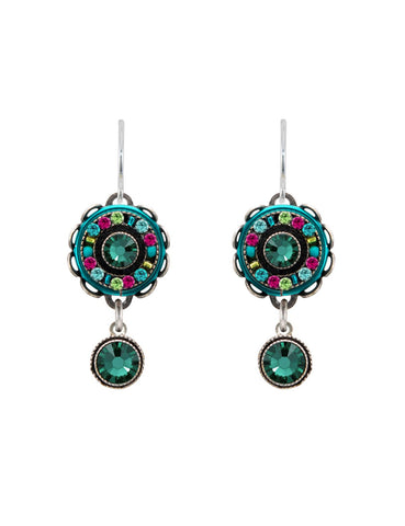6827-EM La Dolce Vita Small Round Earrings-Emerald