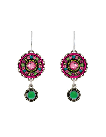 6827-ROSE La Dolce Vita Small Round Earrings-Rose