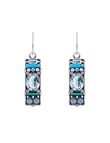 7150-LB Bar Earrings-Light Blue