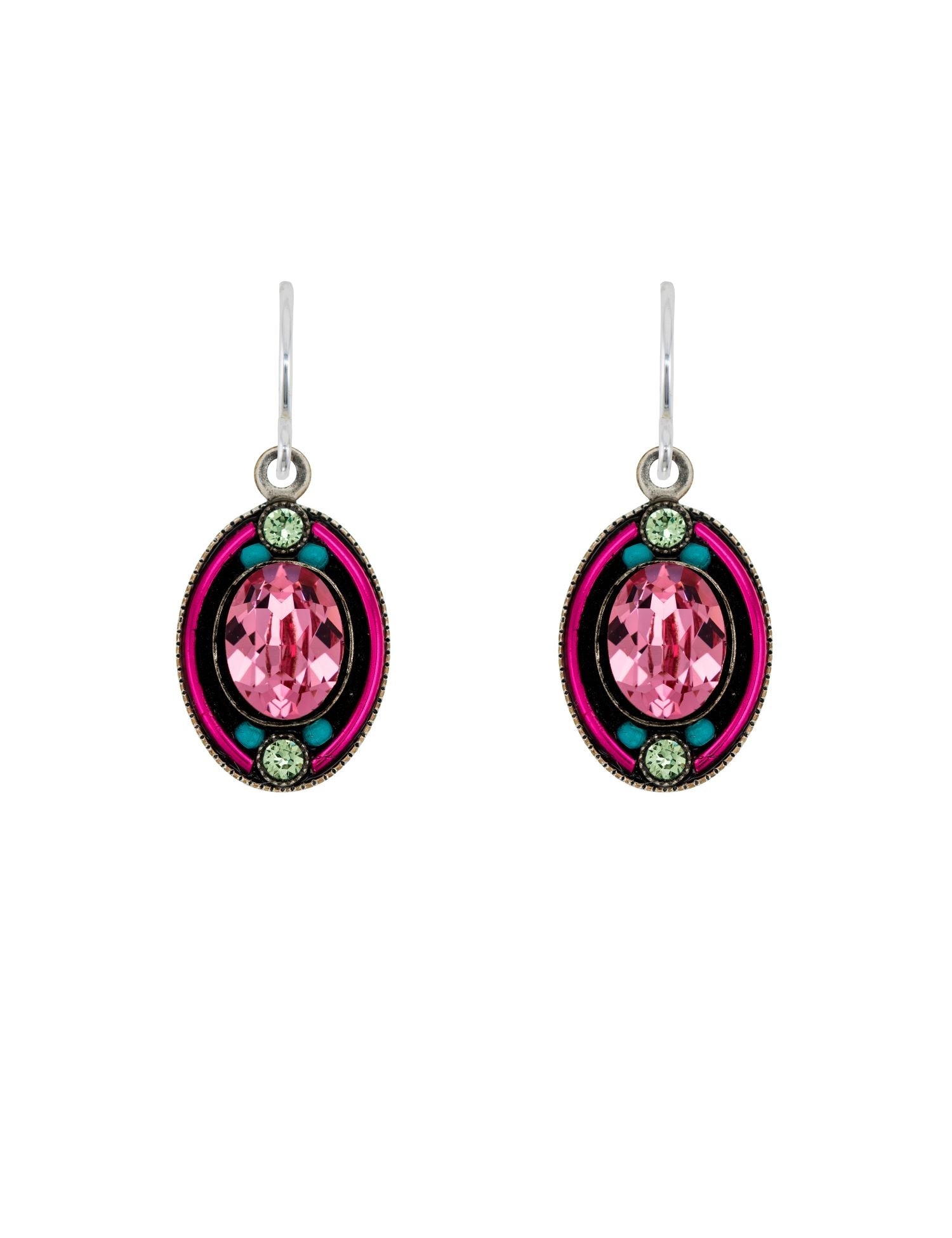7476-ROSE La Dolce Vita Oval Earrings-Rose