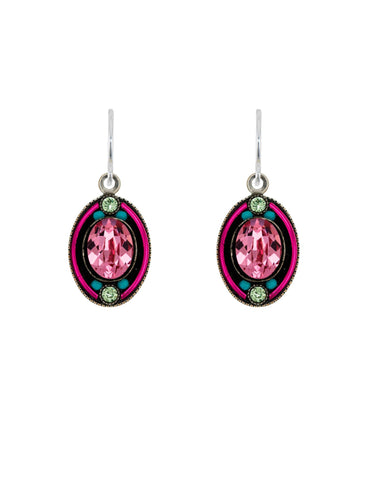 7476-ROSE La Dolce Vita Oval Earrings-Rose