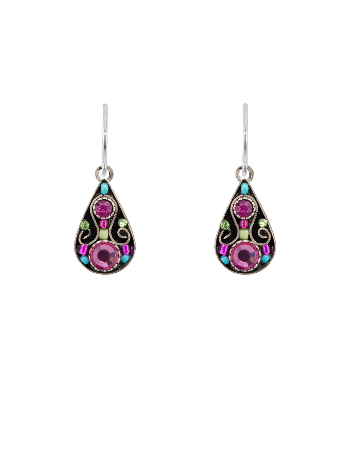 7552-ROSE Arabesque Small Drop Earrings-Rose