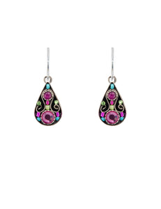 7552-ROSE Arabesque Small Drop Earrings-Rose