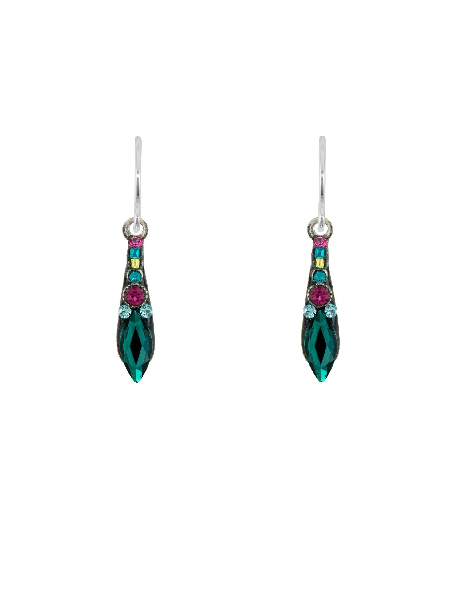 7847-EM Gazelle Small Drop Earrings-Emerald