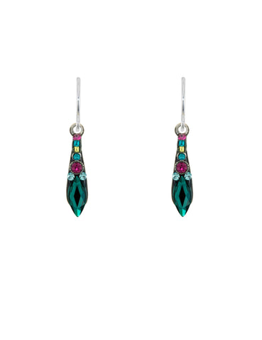 7847-EM Gazelle Small Drop Earrings-Emerald