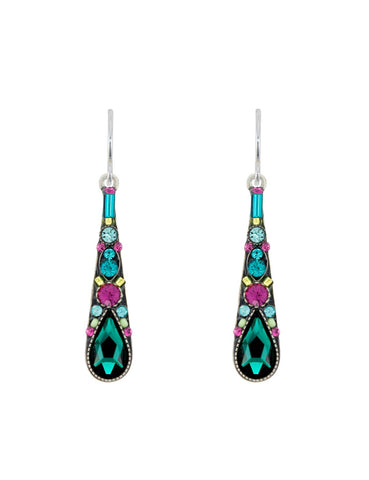 7848-EM Gazelle Medium Drop Earrings-Emerald