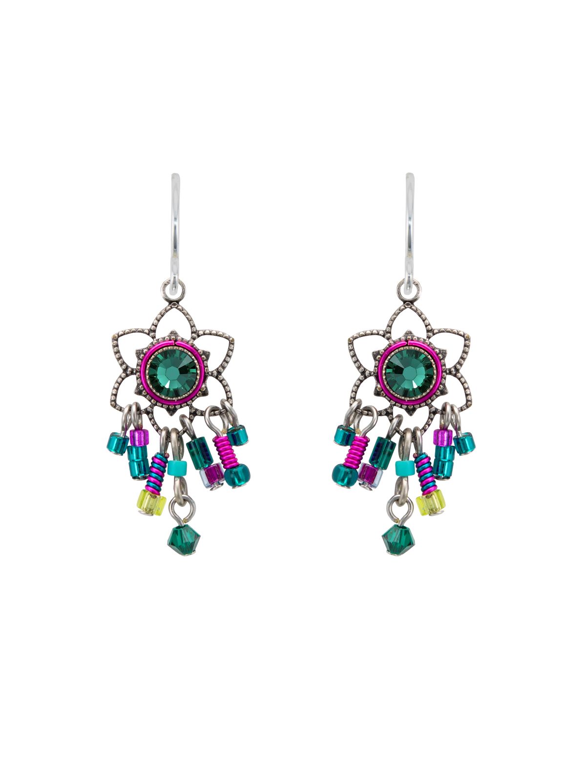 7867-EM Light Medium Earrings-Emerald