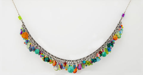 8028-MC Confetti Necklace-Multicolor