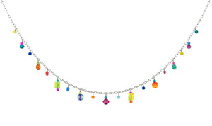 8225-MC Delicate Necklace-Multi Color