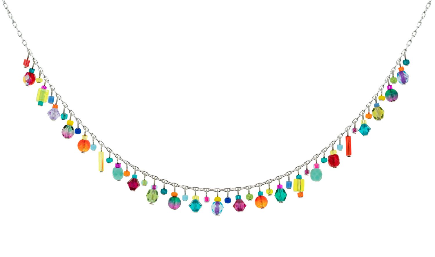 8226-MC Full Delicate Necklace-Multi Color