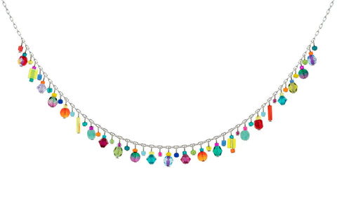 8226-MC Full Delicate Necklace-Multi Color