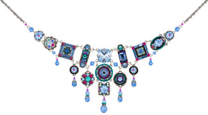8300-LB La Dolce Vita Elaborate Necklace-Light Blue
