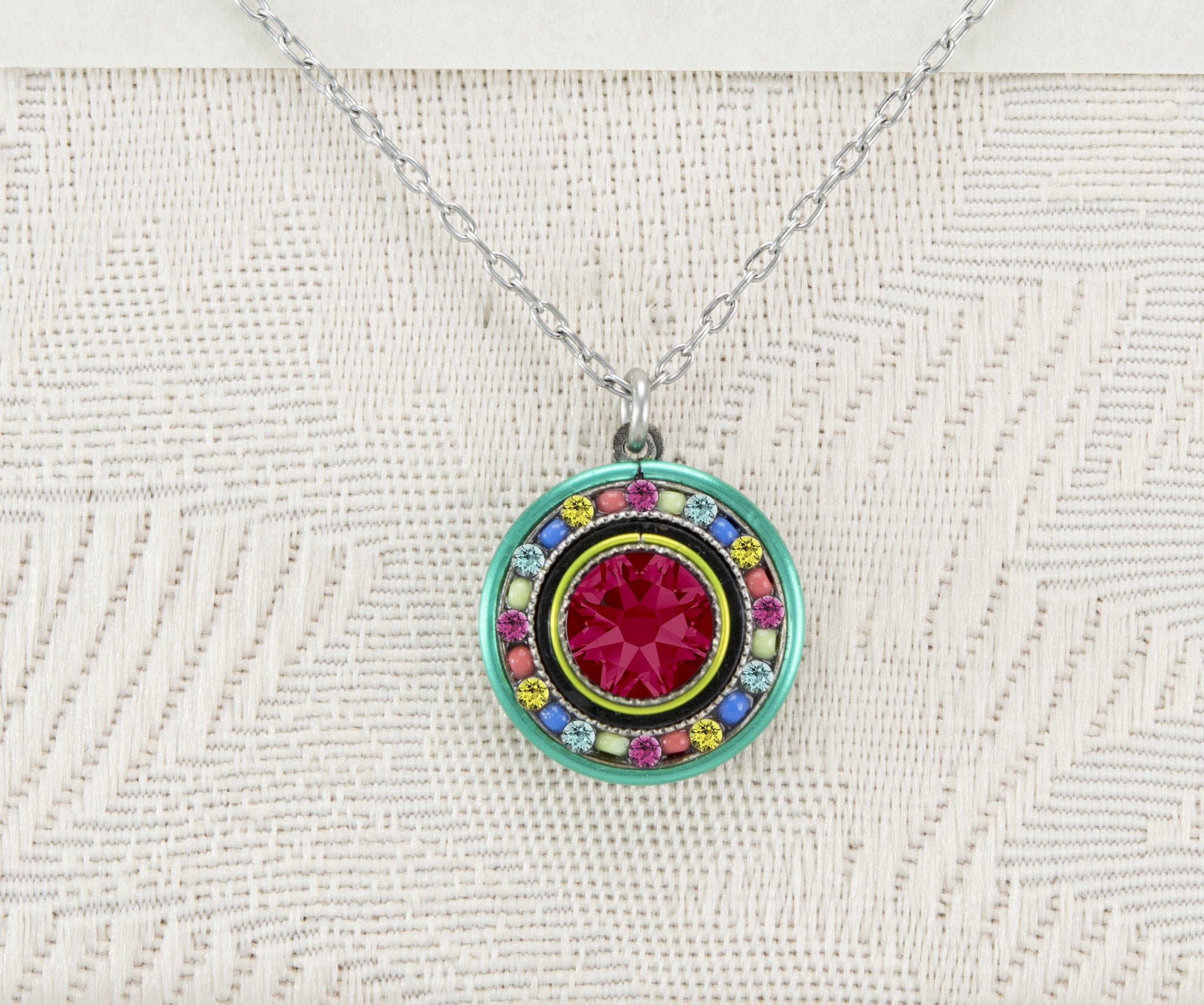 8421-MC La Dolce Vita Round Pendant-Multi Color