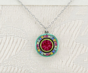 8421-MC La Dolce Vita Round Pendant-Multi Color