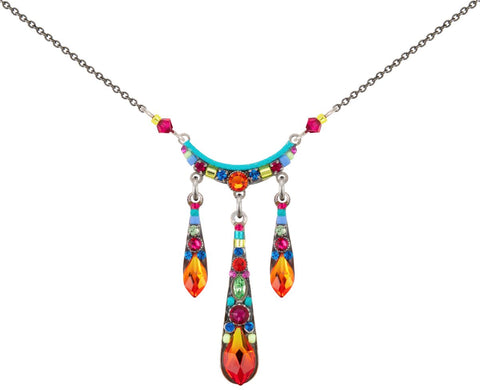 8944-MC Small Gazelle Necklace-Multicolor