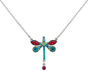 8946-BLZ Dragonfly Petite Pendant-Blue Zircon