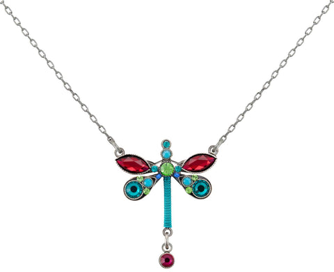 8946-BLZ Dragonfly Petite Pendant-Blue Zircon