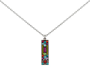 9053-MC Architectural Long Rectangle Pendant-Multicolor