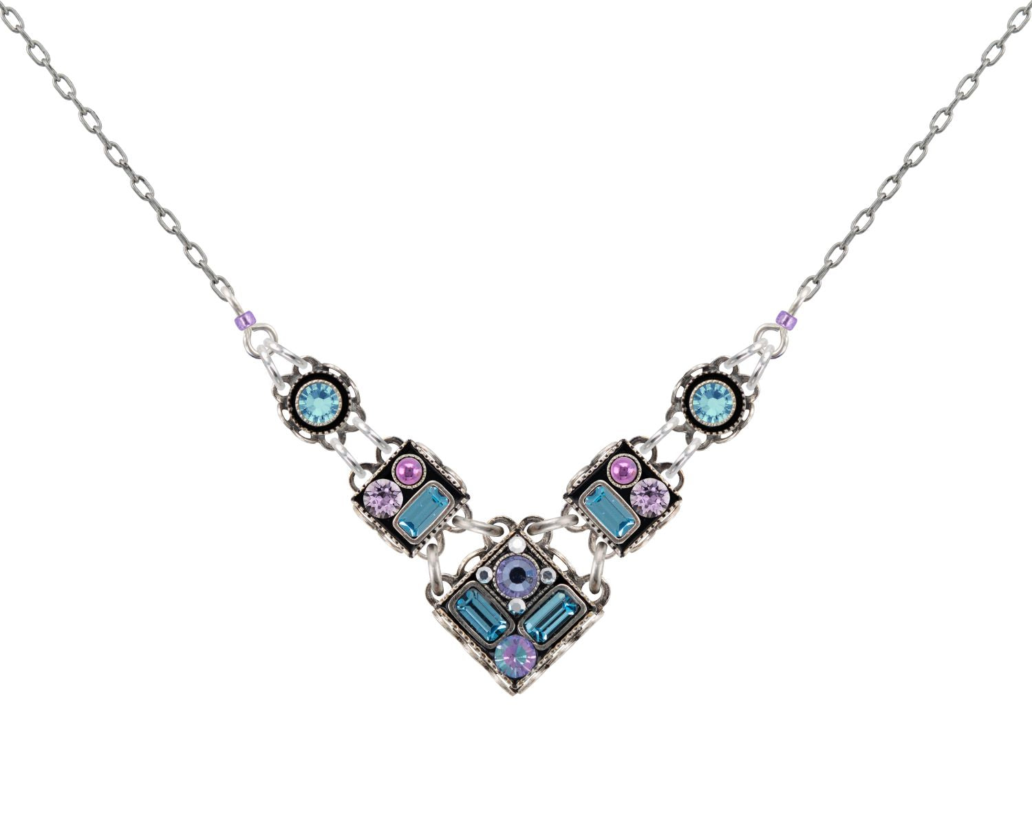 9056-SOFT Architectural V Necklace-Soft