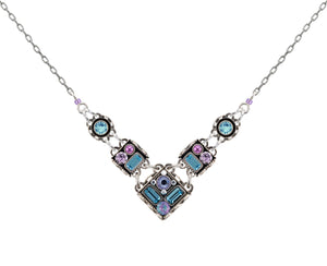 9056-SOFT Architectural V Necklace-Soft