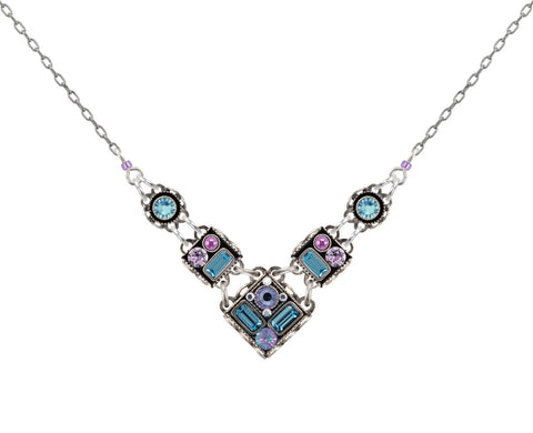 9056-SOFT Architectural V Necklace-Soft