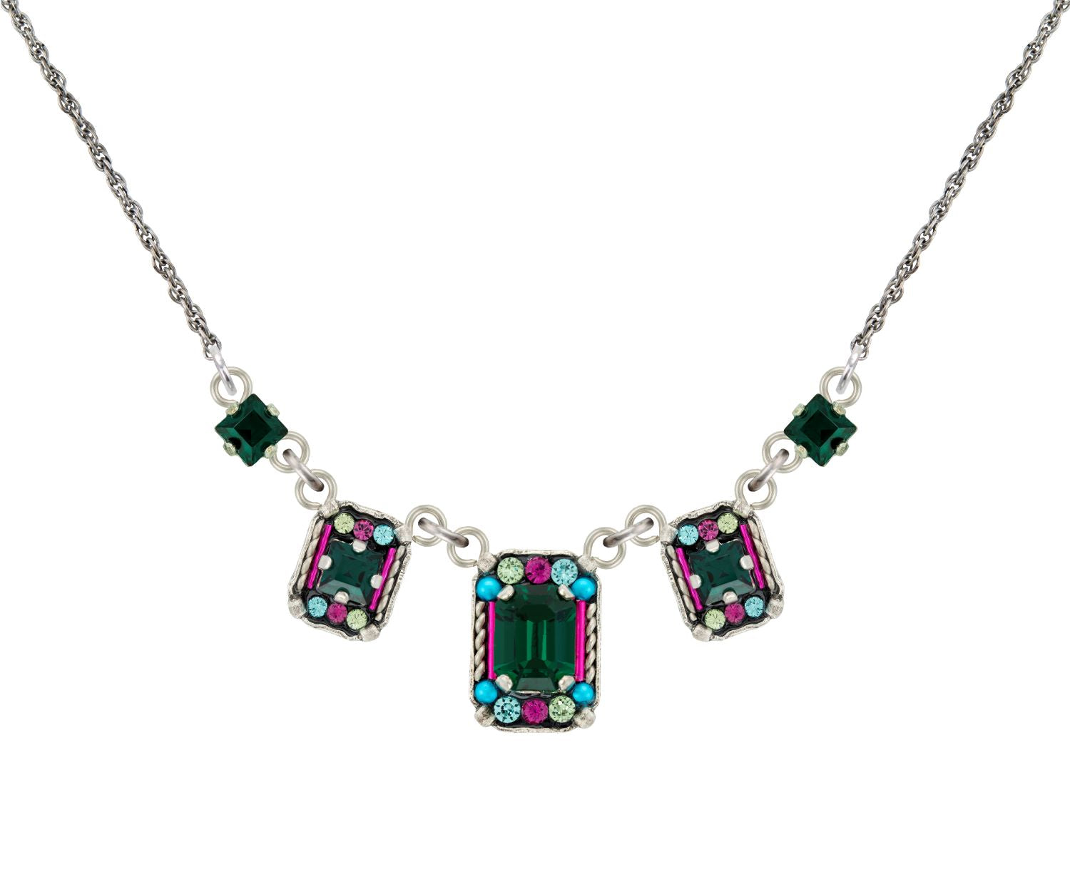 9087-EM Duchess Small Necklace-Emerald