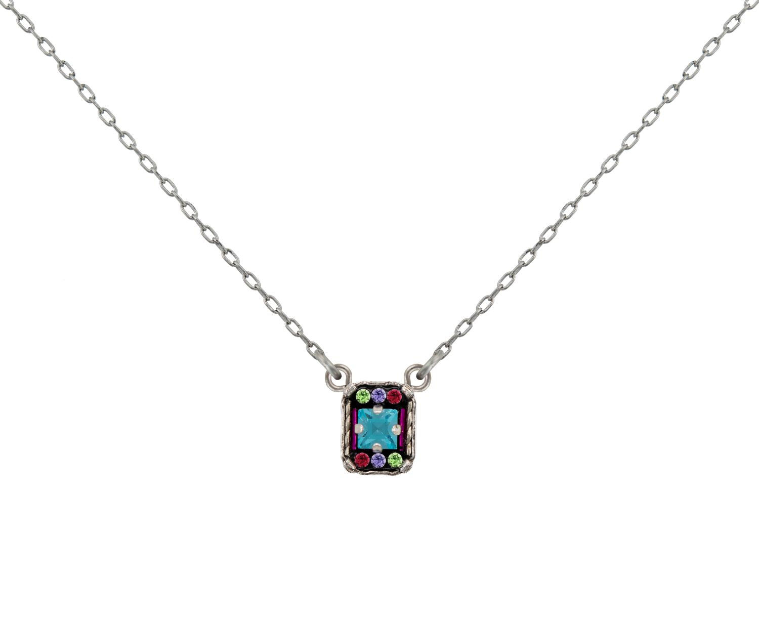 9088-MC Duchess Petite Pendant Necklace-Multicolor