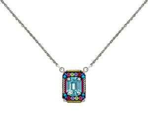 9090-MC Duchess Medium Pendant Necklace-Multicolor