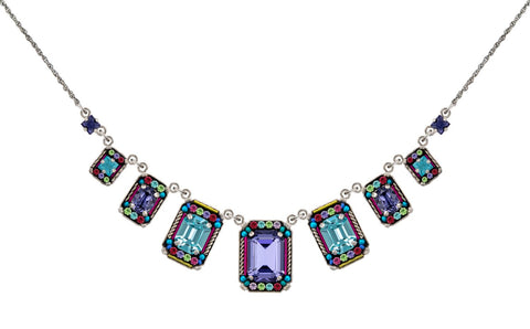 9091-MC Duchess Large Statement Necklace-Multicolor