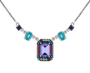 9092-MC Duchess Medium Pendant Necklace-Multicolor