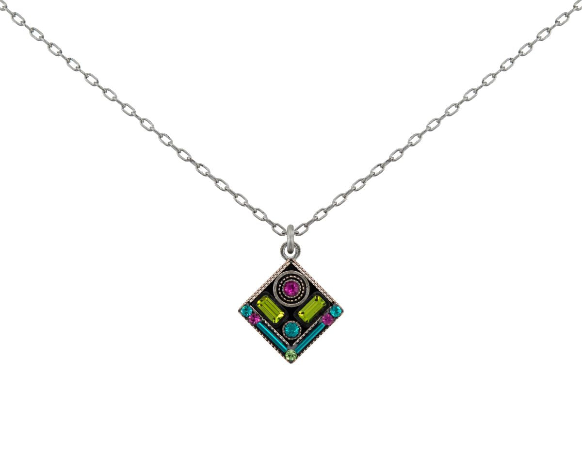 9121-CG-Architectural Diamond Pendant-Citrus Green