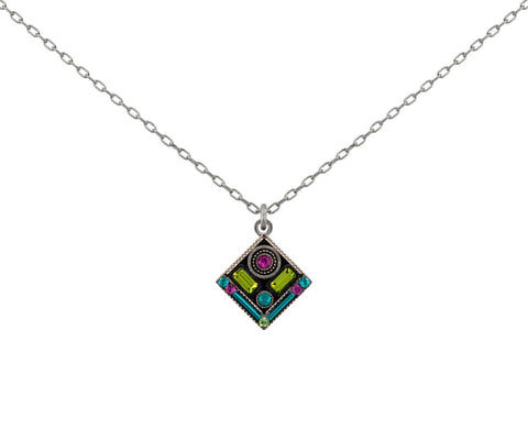 9121-CG-Architectural Diamond Pendant-Citrus Green