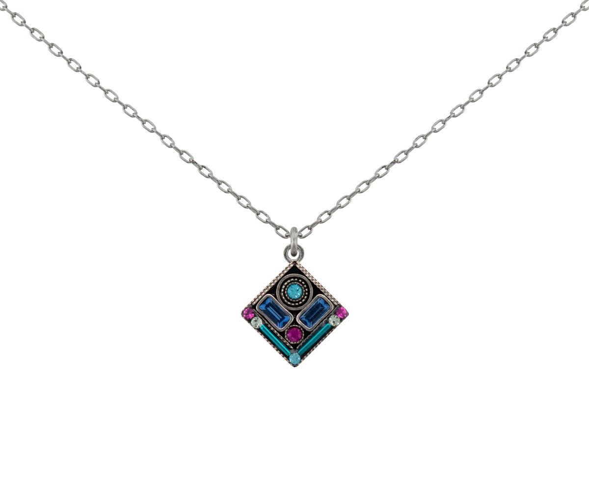 9121-LB Architectural Diamond Pendant-Light Blue