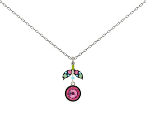 9168-ROSE Orange Pendant Necklace-Rose