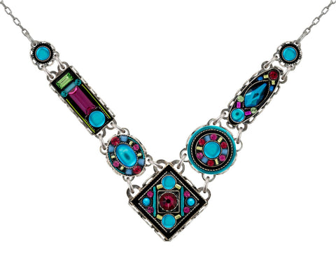 9175-BB Moonlight Mid. V Necklace- Bermuda Blue