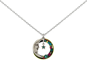 9184-EM Luna Hoop Pendant-Emerald