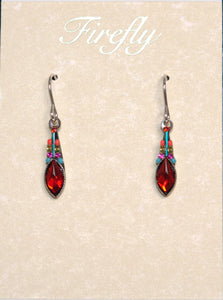 E004-MC Mini Long Drop Earrings-Multicolor