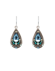 E190-AQ Drop Earrings-Aqua