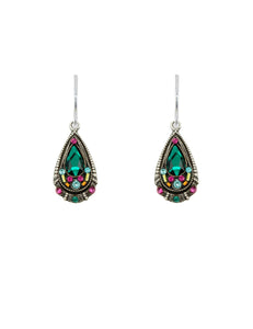 E190-EM Drop Earrings-Emerald