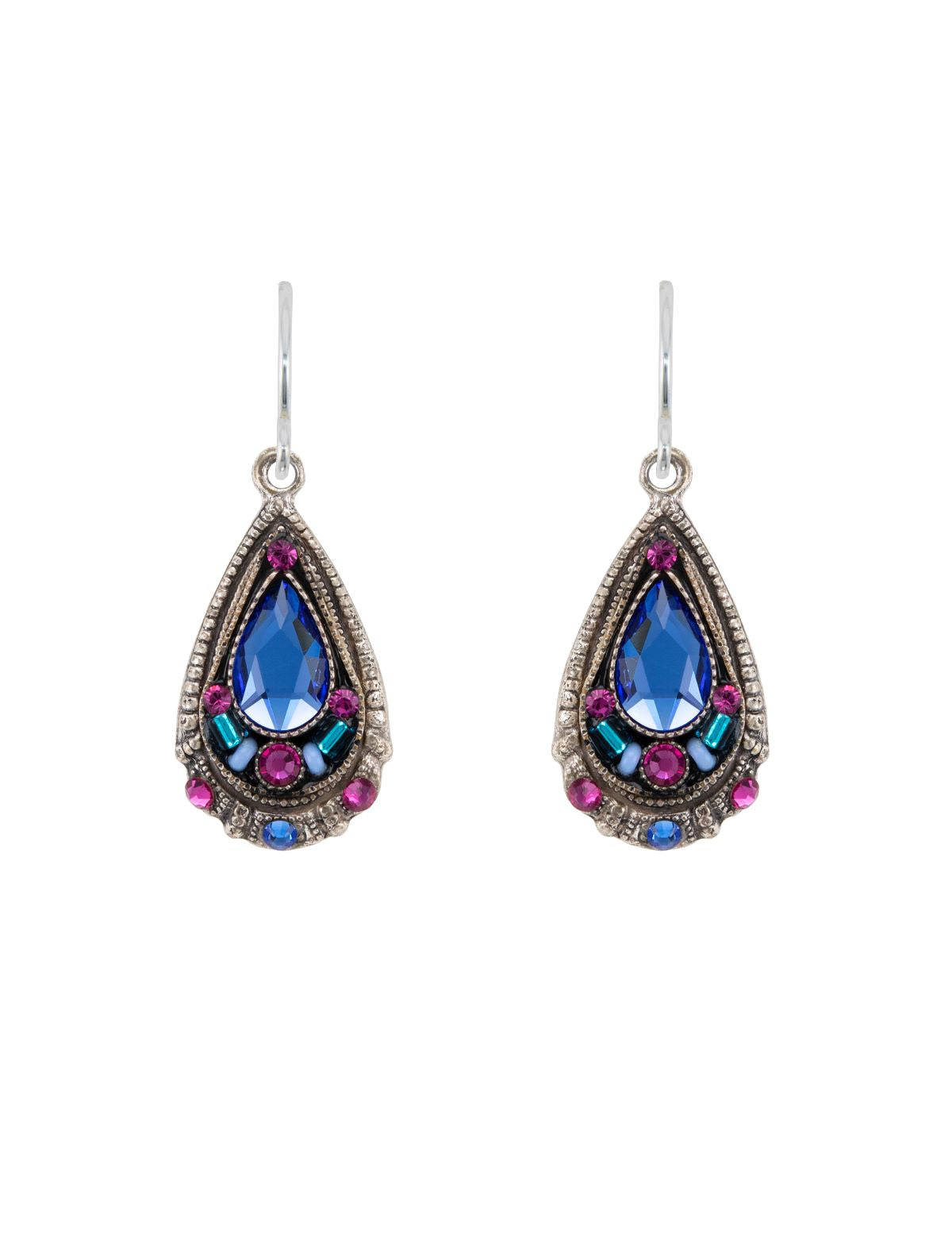 E190-SAP Drop Earrings-Sapphire