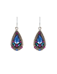 E190-SAP Drop Earrings-Sapphire