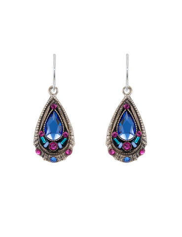 E190-SAP Drop Earrings-Sapphire