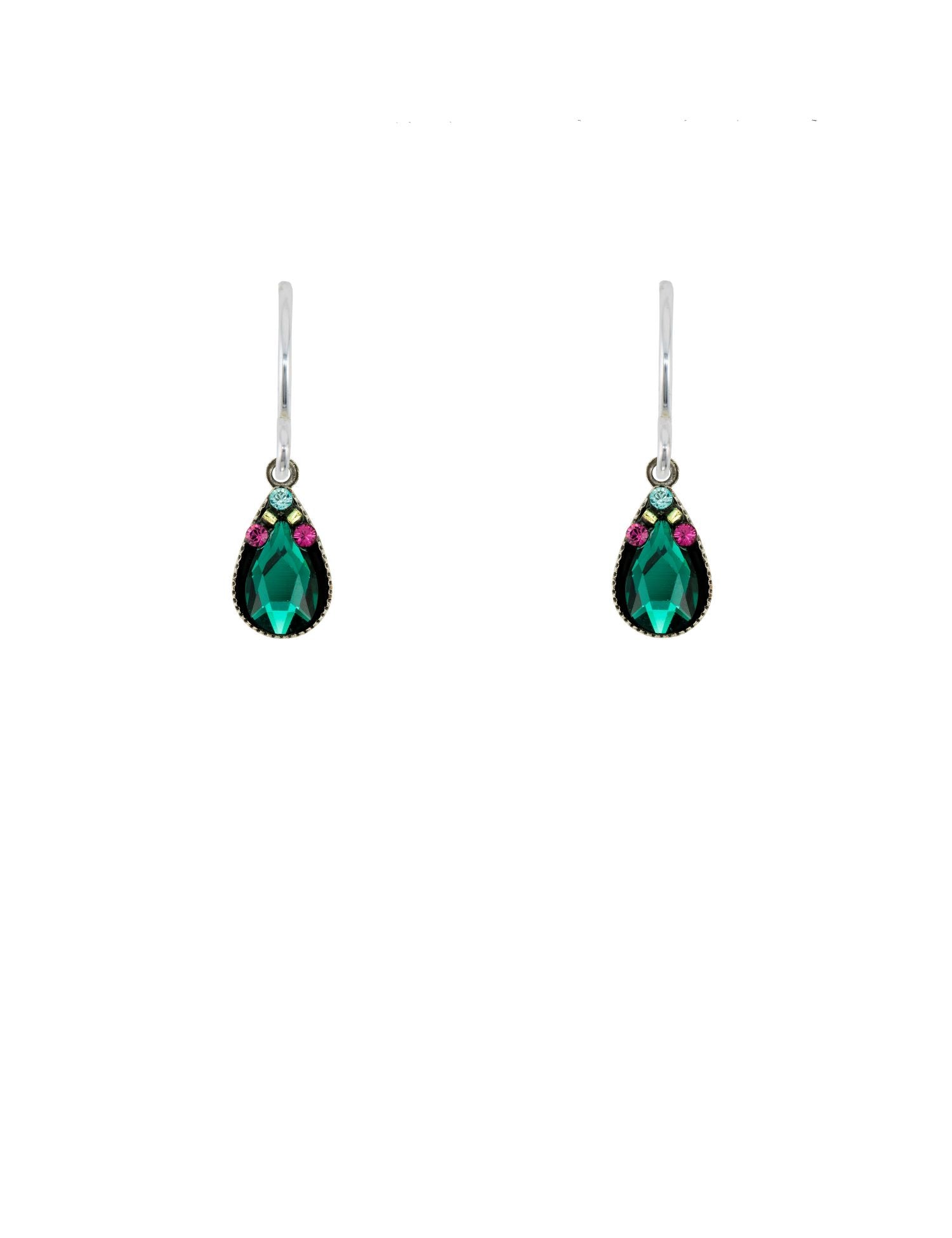E191-EM Petite Drop Earrings -Emerald