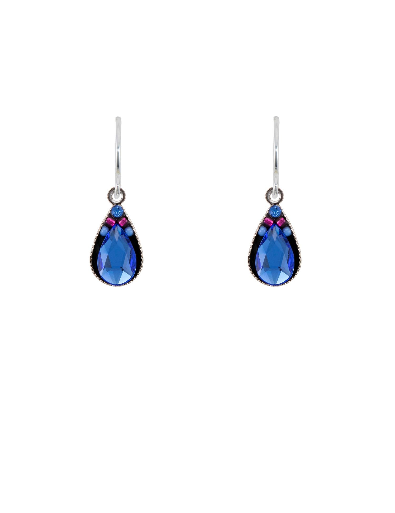 E191-SAP Petite Drop Earrings-Sapphire