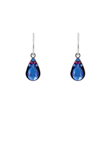 E191-SAP Petite Drop Earrings-Sapphire
