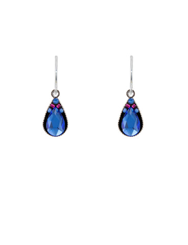 E191-SAP Petite Drop Earrings-Sapphire